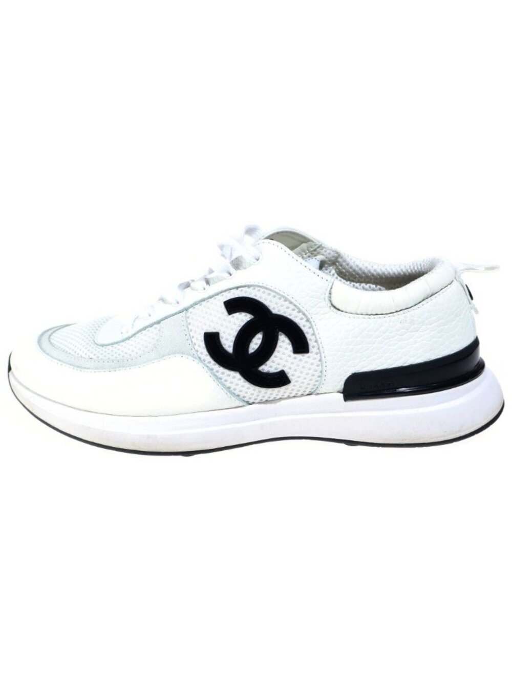 Chanel SS Sport Flyer in Ivory Mesh Low-Top Sneakers White